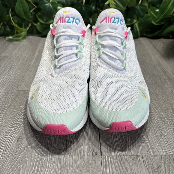 Nike Air Max 270  White University Fuchsia Shoes Women's Size 9 CJ0568-100 - Picture 3 of 10